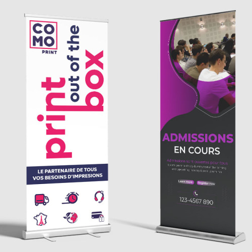 Roll up  Kakemono sur pied