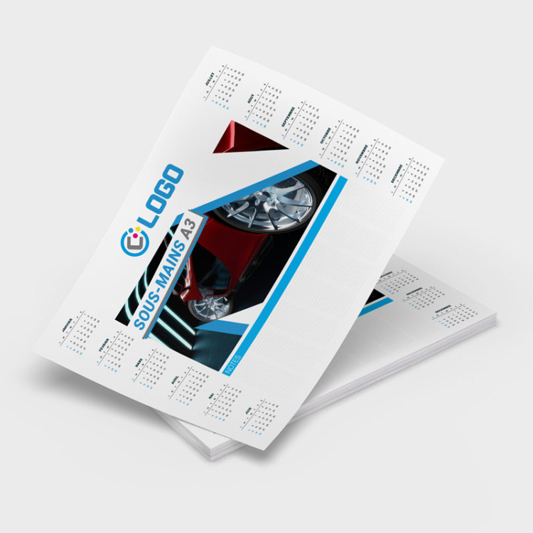 Sous-mains publicitaires A3 (42x29,7cm)