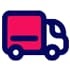 Icône de camion de livraison, service rapide.