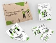 Supports de communication imprimés écologiques : brochures, cartes, flyers et cartons.