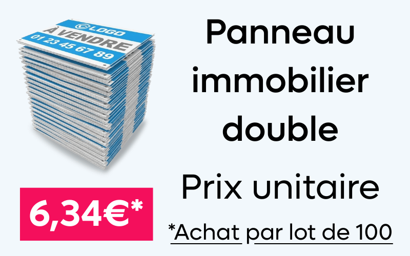 Panneau immobilier double
