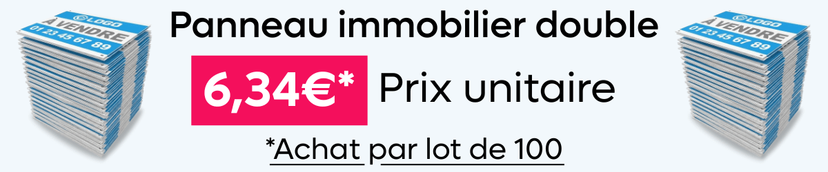 Panneau immobilier double