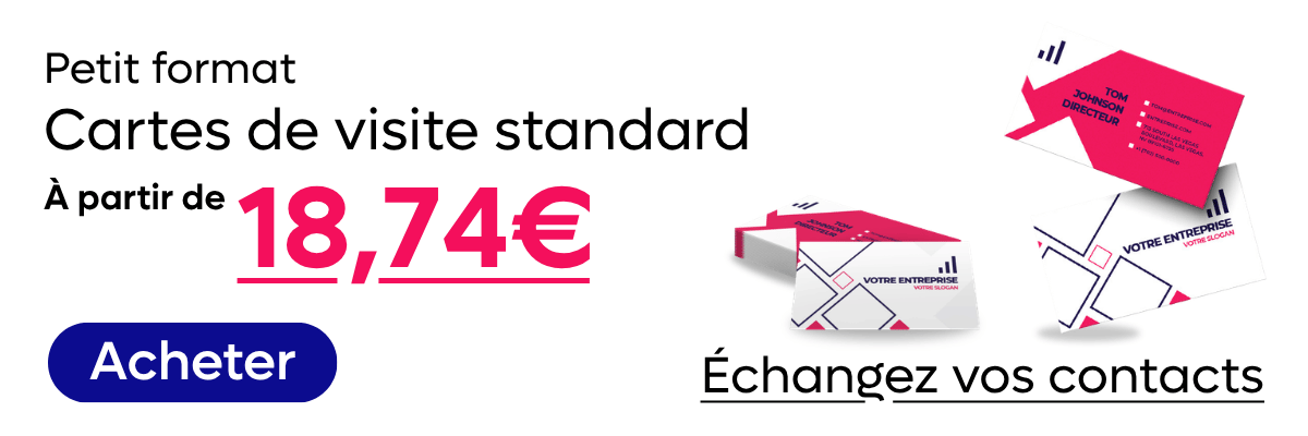 Cartes de visite standard