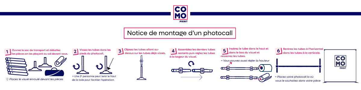Notice de changement de visuel photocall