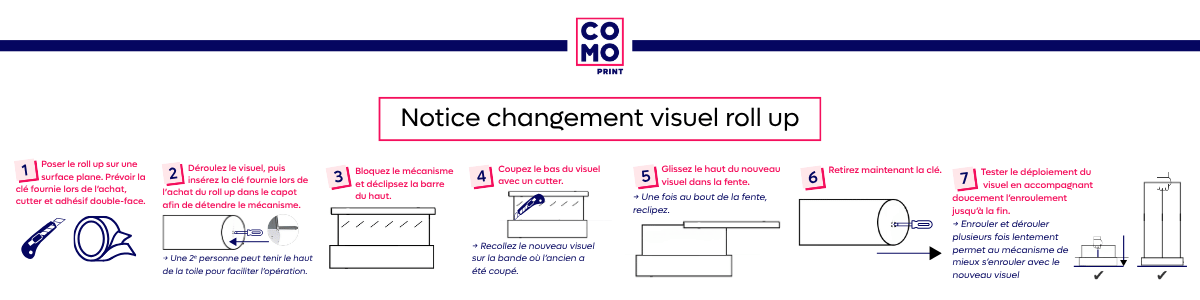 Notice changement visuel roll up