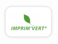 Logo Imprim'Vert, impression &eacute;cologique certifi&eacute;e.