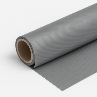 Textile enduit Mat Dos Gris opaque 275g Anti-reflet sans PVC M1