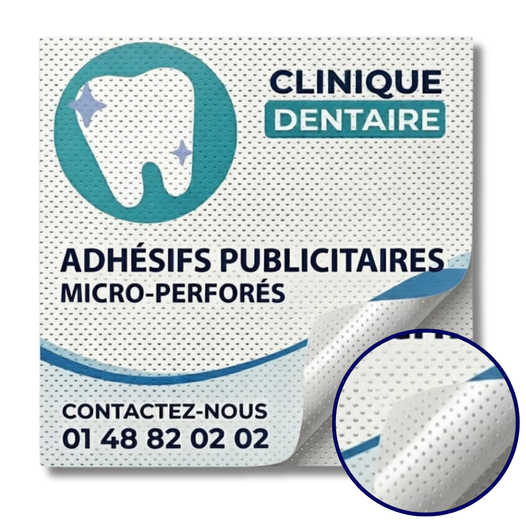 Adhésif microperforé